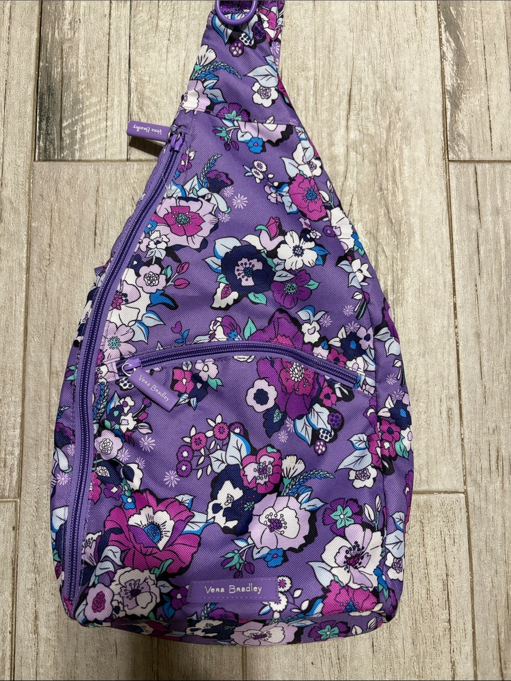 Vera Bradley Purple Floral Crossbody Sling Bag